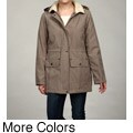 Nautica Women's Hooded Fur-trim Coat FINAL SALE
