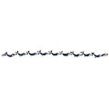 Sterling Silver Created Blue Opal Dolphin Link Bracelet