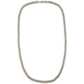 Platifina Men's Sterling Silver 24-inch Cuban Link Chain Necklace