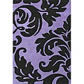 Handmade Sabrina Purple Wool Rug (4' x 6')