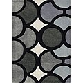 Handmade Metro Grey Geometric Wool Rug (4' x 6')