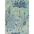 Handmade Tufted Eastern Blue Wool Rug (5' x 8')
