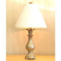 Transitional Aged Silver 2-light Table Lamp
