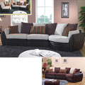 Teracotta Two-tone Microfiber 4-piece Sectional