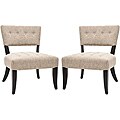 Bowery Tufted Smokey Grey Living Room Chairs (Set of 2)