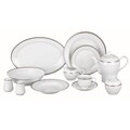 Lorren Home Silver Milano 49-piece Dinnerware Set