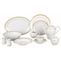 Lorren Home Gold Milano 49-piece Dinnerware Set