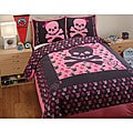 David and Goliath Skully Queen-size 3-piece Duvet Cover Set