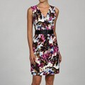 Emma & Michele Women's Surplus Mock-wrap Belted Dress