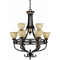 Corinthian 9-light Bronze Chandelier