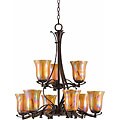 La Perla 9-light Harvest Bronze Chandelier