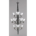 XO 12-light White Mosaic Chandelier