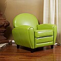Oversized Lime Green Leather Club Chair