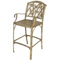 Aluminum Bamboo Bali Bar Stool