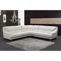 Verona White Leather Sectional Sofa