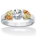 Ultimate CZ Black Hills Gold and Sterling Silver Cubic Zirconia Ring