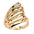 Toscana Collection 18k Gold over Silver Multi-row Dome Ring