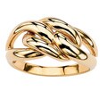 Toscana Collection Gold over Silver Interlocking-Loop Ring
