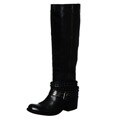 Bronx Women's 'Stuck On You' Black Tall Belted Riding Boots