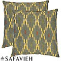 Diamond Ikat 18-inch Grey/ Yellow Decorative Pillows (Set of 2)