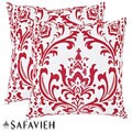 Paris 18-inch Red/ White Decorative Pillows (Set of 2)