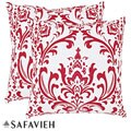 Paris 22-inch Red/ White Decorative Pillows (Set of 2)