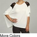 AnnaLee+Hope Women's 'Hachi' Lace-inset Dolman-sleeve Sweater