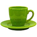Waechtersbach Kiwi Green Espresso Cups and Saucers (Set of 4)