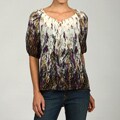 Free handy facts on abstract Aceo Quintessential Women's Short Puff Sleeve Abstract Print Top