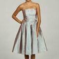 JS Collections Women's Taffeta Party Evening Dress