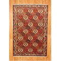 Persian Hand-knotted Baktiari Red/ Ivory Wool Rug (6'4 x 9'8)
