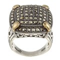 MARC 14k Gold over Sterling Silver Marcasite Cocktail Ring