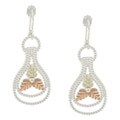Black Hills Gold over Silver Dangle Earrings