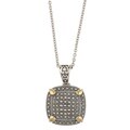 MARC 14k Gold over Sterling Silver Marcasite Square Necklace