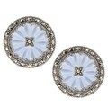 MARC Sterling Silver Marcasite Blue Crystal Earrings