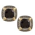 MARC Sterling Silver Onyx and Marcasite Stud Earrings