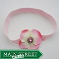 Bow Clippeez 2 Envy Light Pink Dainty Boutique Flower Headband