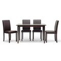 Susan 5-piece Brown Wood Modern Dining Set