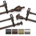 Finishing Touch 48 to 74-inch Adjustable Double Curtain Rod Set