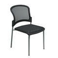 Office Star Visitors Titanium Finish Stacking Chairs (Pack of 2)