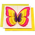 Set of 6 Lokta Paper 3D Sun Magic Butterflies Note Cards (Nepal)