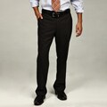 Kenneth Cole Reaction Men's Slim-fit Black Stripe Flat-front Suit Separate Pant