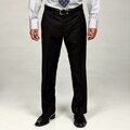Kenneth Cole Reaction Men's Slim-fit Black Flat-front Suit Separate Pant