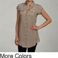 Last Kiss Women's Button Front Tunic