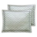 Hounds Tooth Cotton Sateen Quilted White Pillow Shams (Set of 2)