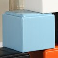 Swayne Blue Cube Ottoman