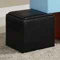 Swayne Black Cube Ottoman