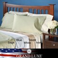 Grand Luxe Egyptian Cotton Sateen 300 Thread Count Solid Queen-size Deep Pocket Sheet Set
