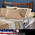 Grand Luxe Egyptian Cotton Sateen 300 Thread Count Scroll Queen-size Deep Pocket Sheet Set