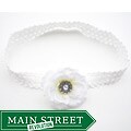 Bow Clippeez 2 Envy Vintage Baby Headband with Dainty Flower